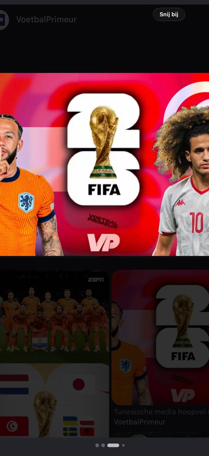 1 ticket Tunesie - Nederland oranjevak, Tickets en Kaartjes, Sport | Voetbal, Eén persoon