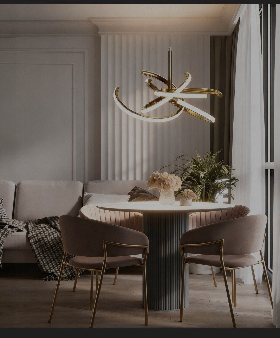 Moderne LED Hanglamp Goud - Spider Design, Ophalen of Verzenden, Nieuw, Metaal, Modern, Design, Luxe