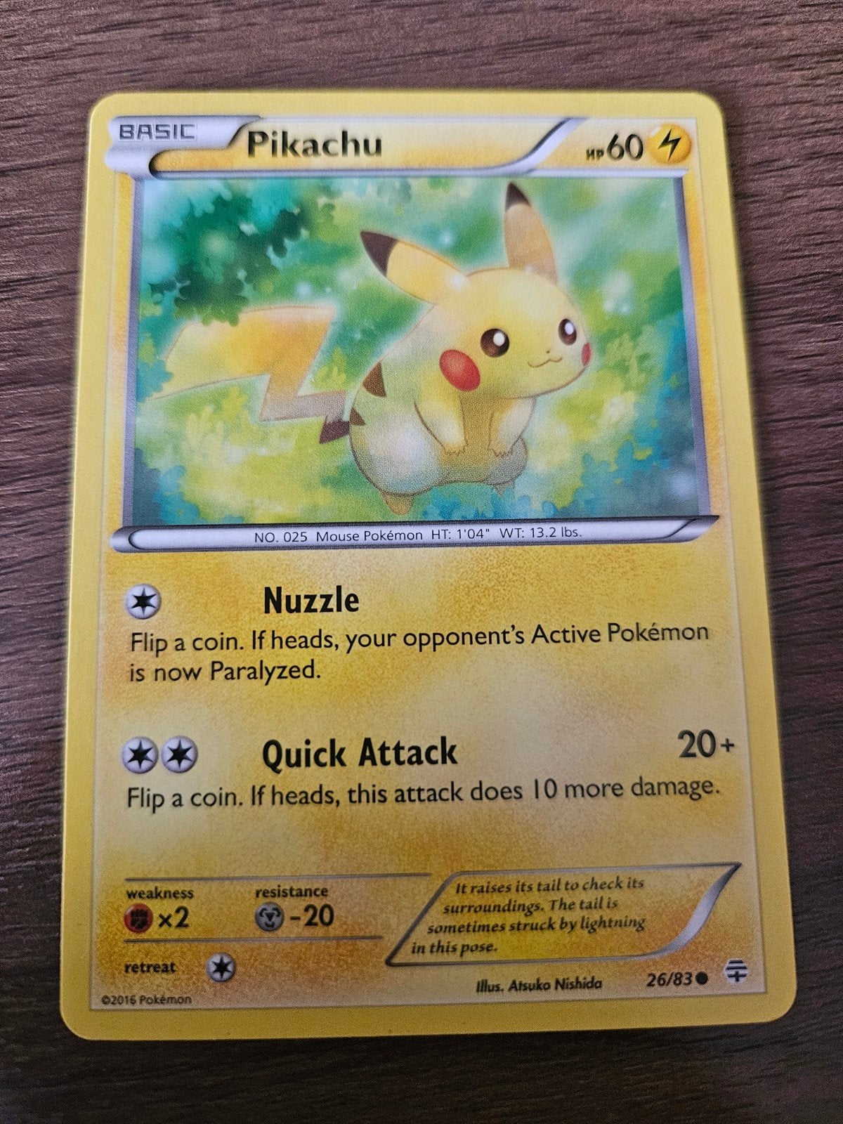 Pikachu Pokémon kaart - Basic - 26/83, Ophalen of Verzenden, Gebruikt, Losse kaart