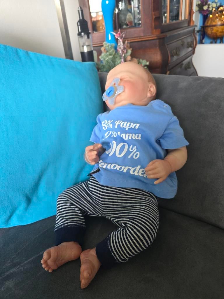 Schattige reborn voelt aan als een echte baby., Ophalen of Verzenden, Zo goed als nieuw, Babypop