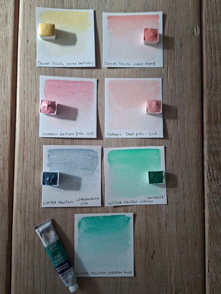 7 halve napjes  Daniel Smith Holbein Winsor Newton, Ophalen of Verzenden, Nieuw, Waterverf