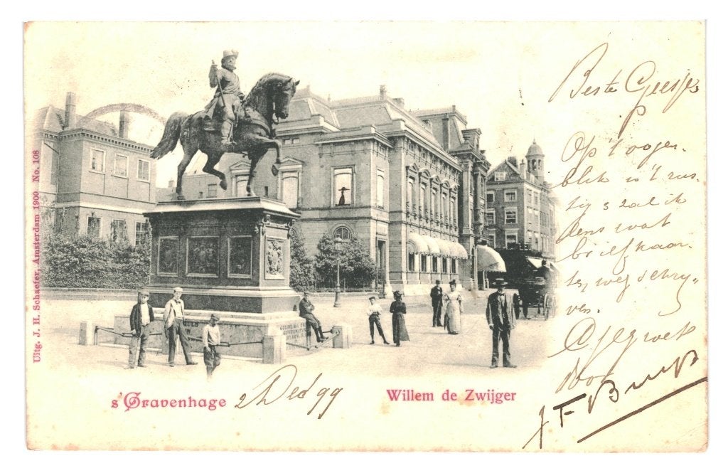 984286 s Gravenhage Willem de Zwijger 1899 ZH Gelopen, Ophalen of Verzenden, Voor 1920, Gelopen, Zuid-Holland