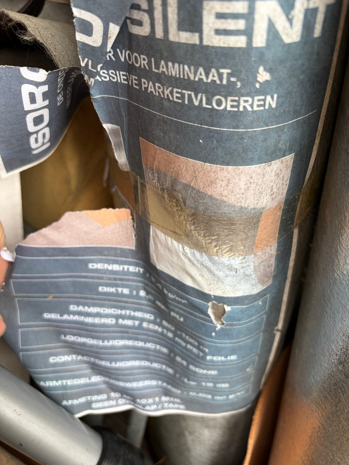 Ondervloer voor laminaat en parket - geluiddempend, Kunststof, Gebruikt, Overige typen, 10 m² of meer
