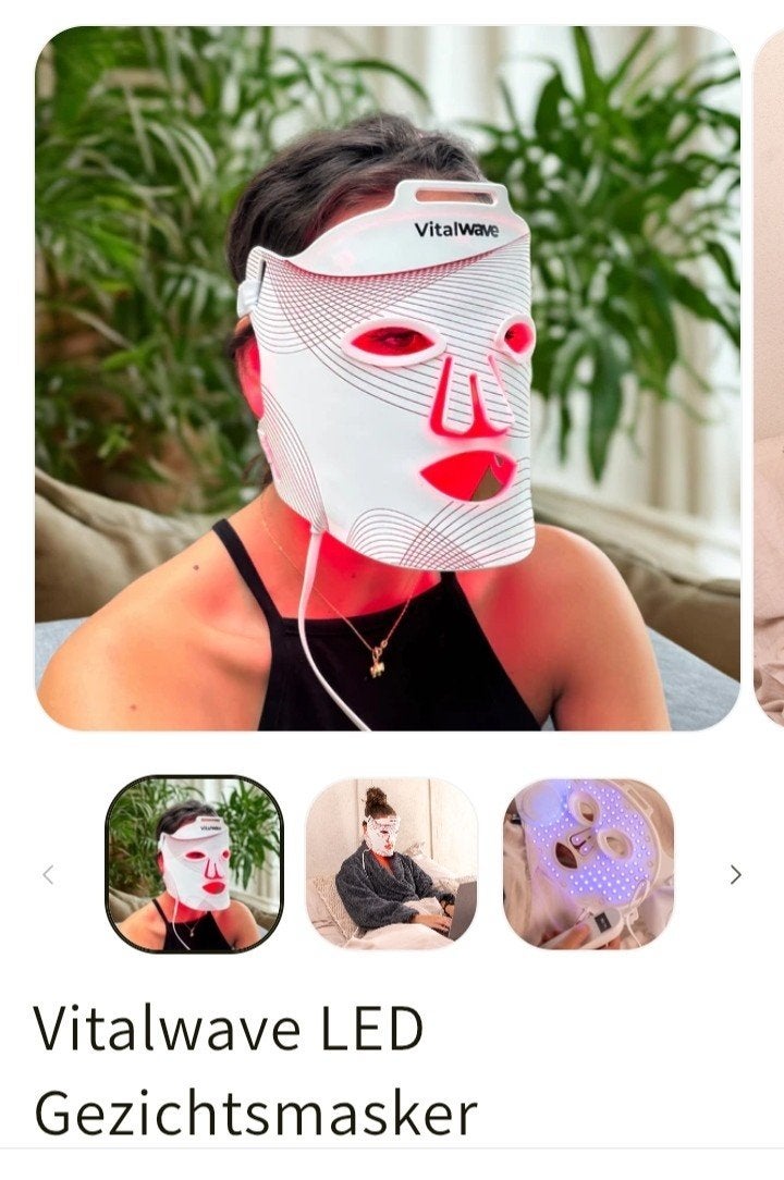 Vitalwave LED Gezichtsmasker - Zo goed als nieuw, Ophalen of Verzenden