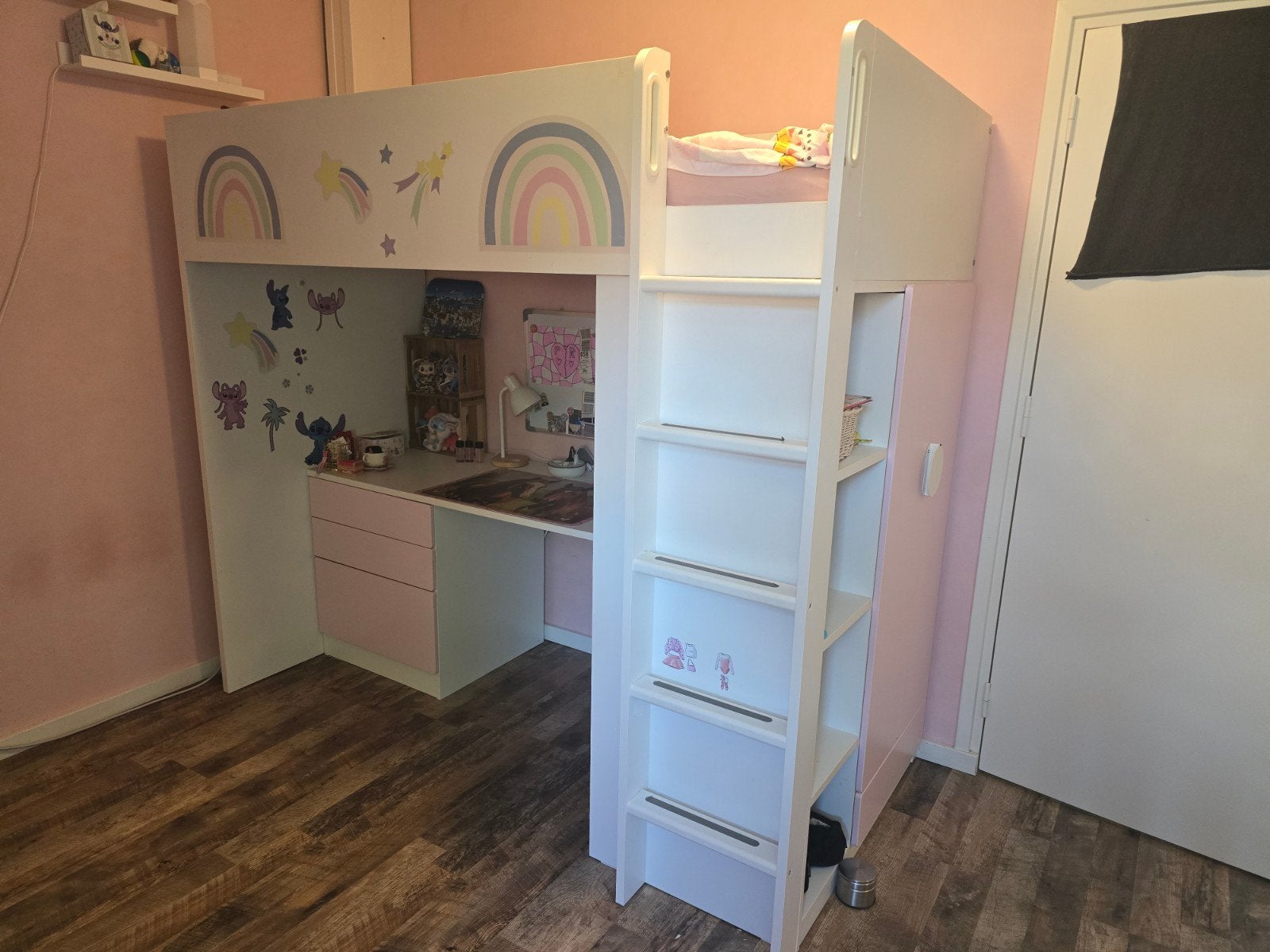 Hoogslaper Ikea Smastad, Kinderen en Baby's, Kinderkamer | Stapelbedden en Hoogslapers, Zo goed als nieuw, Hoogslaper, Ophalen