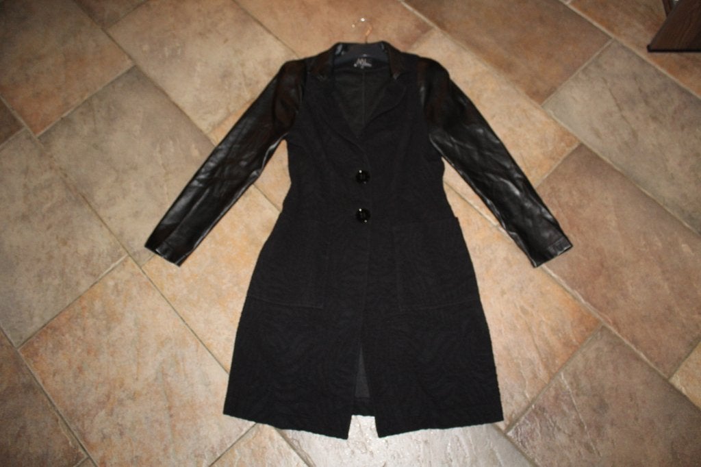 ML Collections chique jasje met coating mouwen mt 38, Maat 38/40 (M), ., Zwart, Ophalen of Verzenden