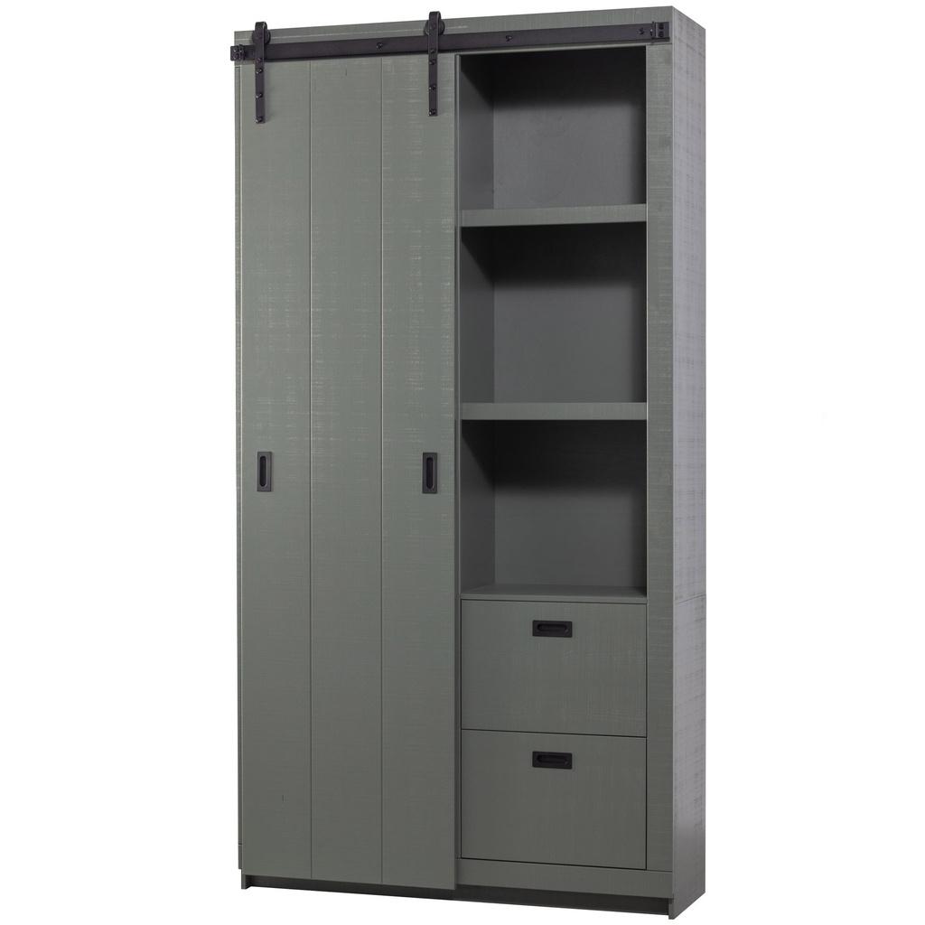Schuifdeur kast WOOOD - 230x122x37 cm, Ophalen, 200 cm of meer, Nieuw, Minder dan 150 cm