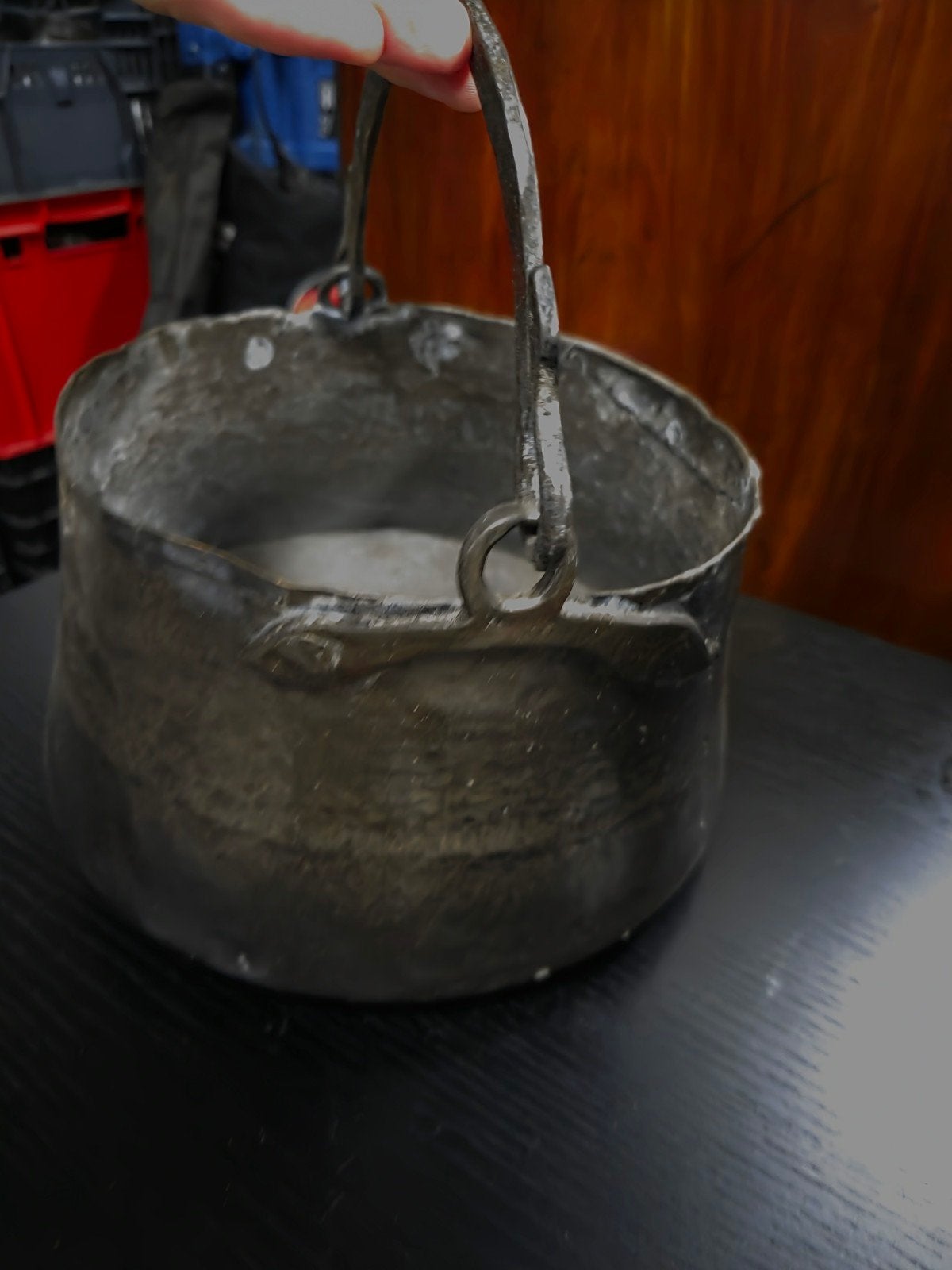 Antieke Koperen Ketel met Handvat, Ophalen of Verzenden