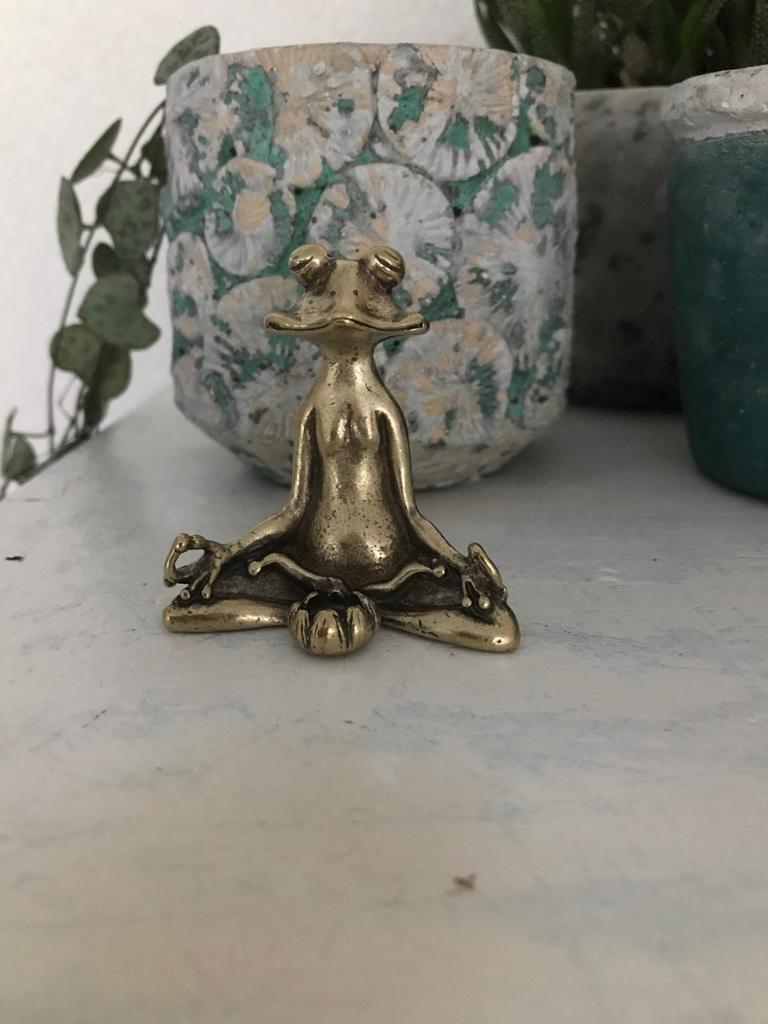 Mediterende yoga kikker wierookbrander wierook houder, Verburgt Vintage, Overige kleuren, Nieuw, Ophalen of Verzenden