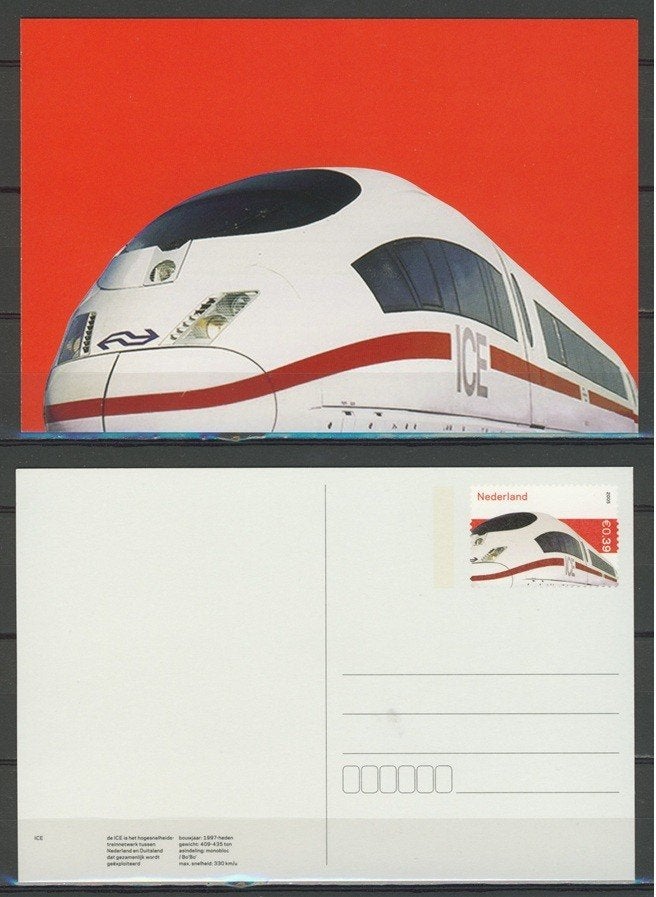 NS ICE 3M Postfris 2005 Foto-Ansichtkaart Trein t-37 jdu, Ophalen of Verzenden, Zo goed als nieuw, Trein, Kaart of Prent