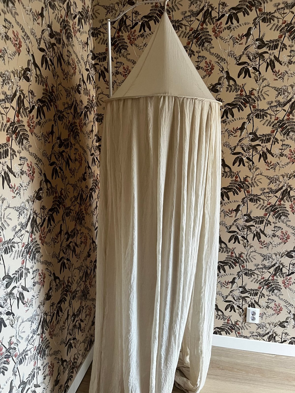 Jollein klamboe beige met verstelbare piekstok, Jollein, Inclusief standaard, Zo goed als nieuw, Klamboe