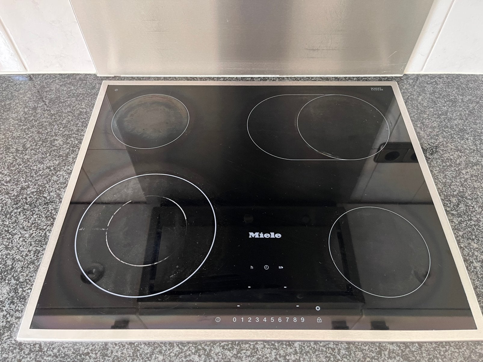 Miele keramische kookplaat, Ophalen, Gebruikt, Keramisch, 4 kookzones