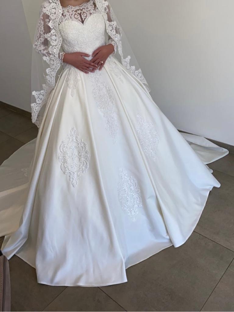 Luxe Prinsessen Bruidsjurk Maat 36/38, Ophalen, Gedragen, Wit, Trouwjurk