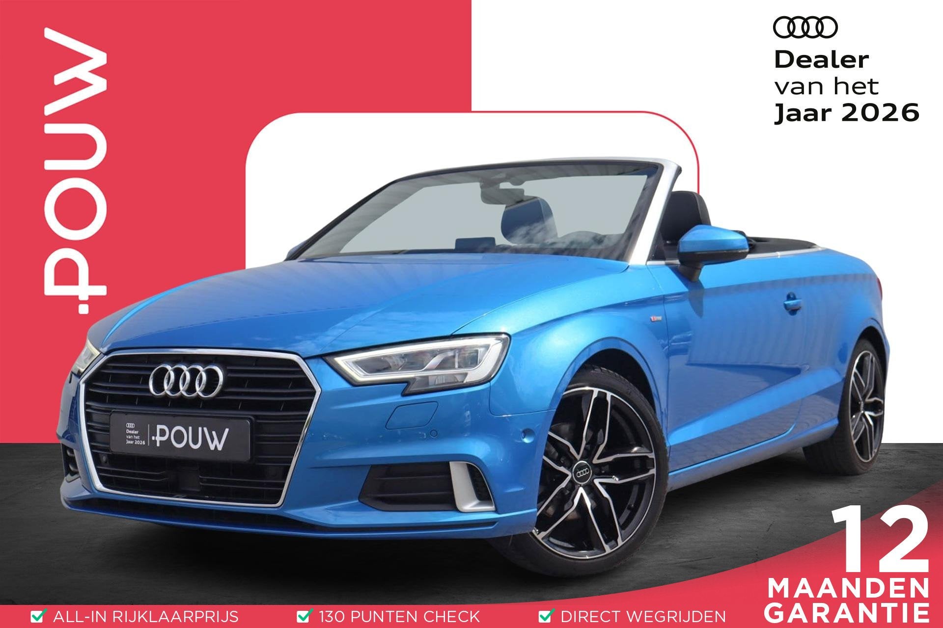 Audi A3 Cabriolet 35 TFSI 150pk S-tronic CoD Advance Sport |, 12 maanden, Euro 6, 4 cilinders, 1500 kg