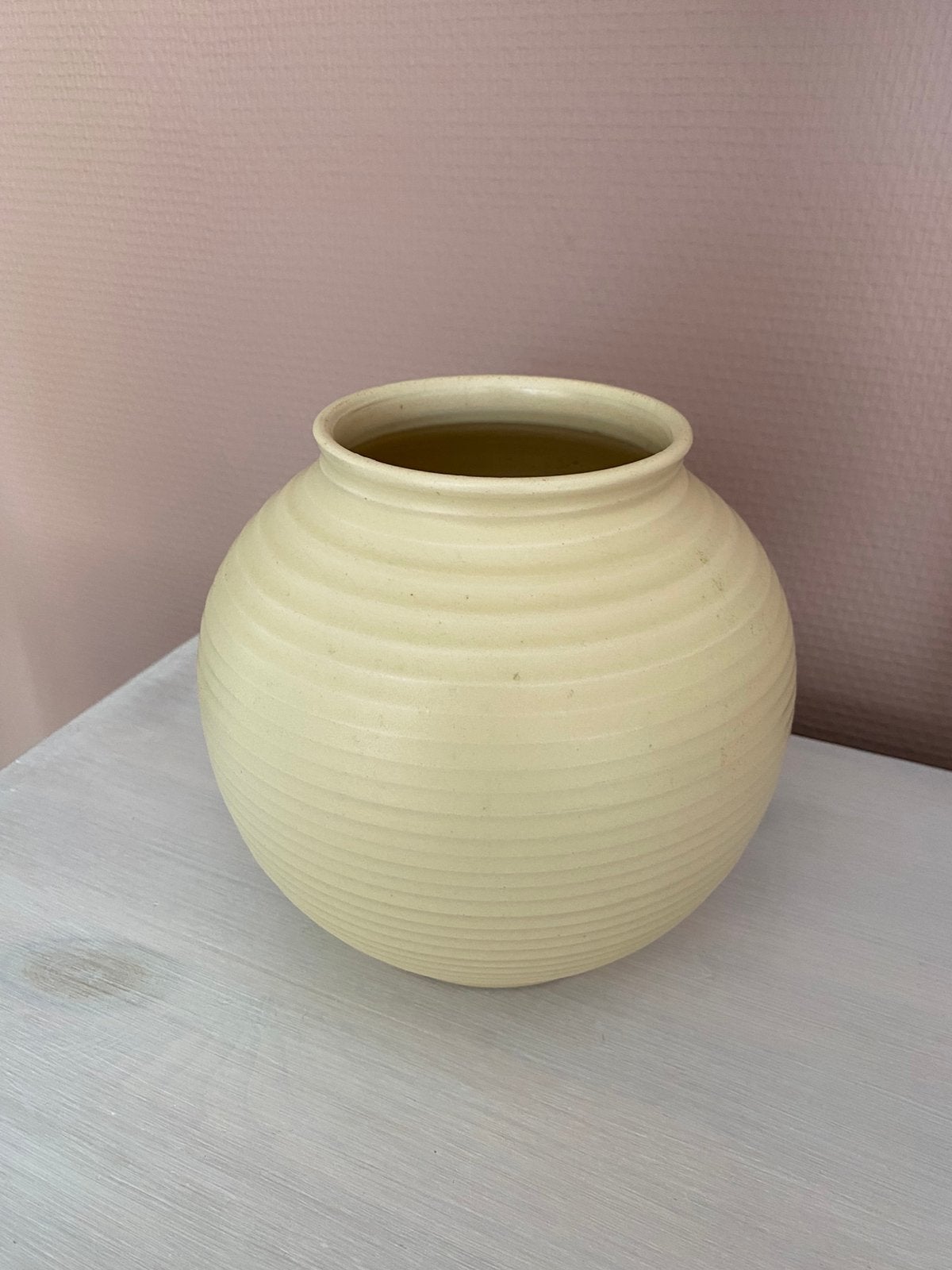 ADCO bolvormige vaas beige / licht vanille, Ophalen of Verzenden