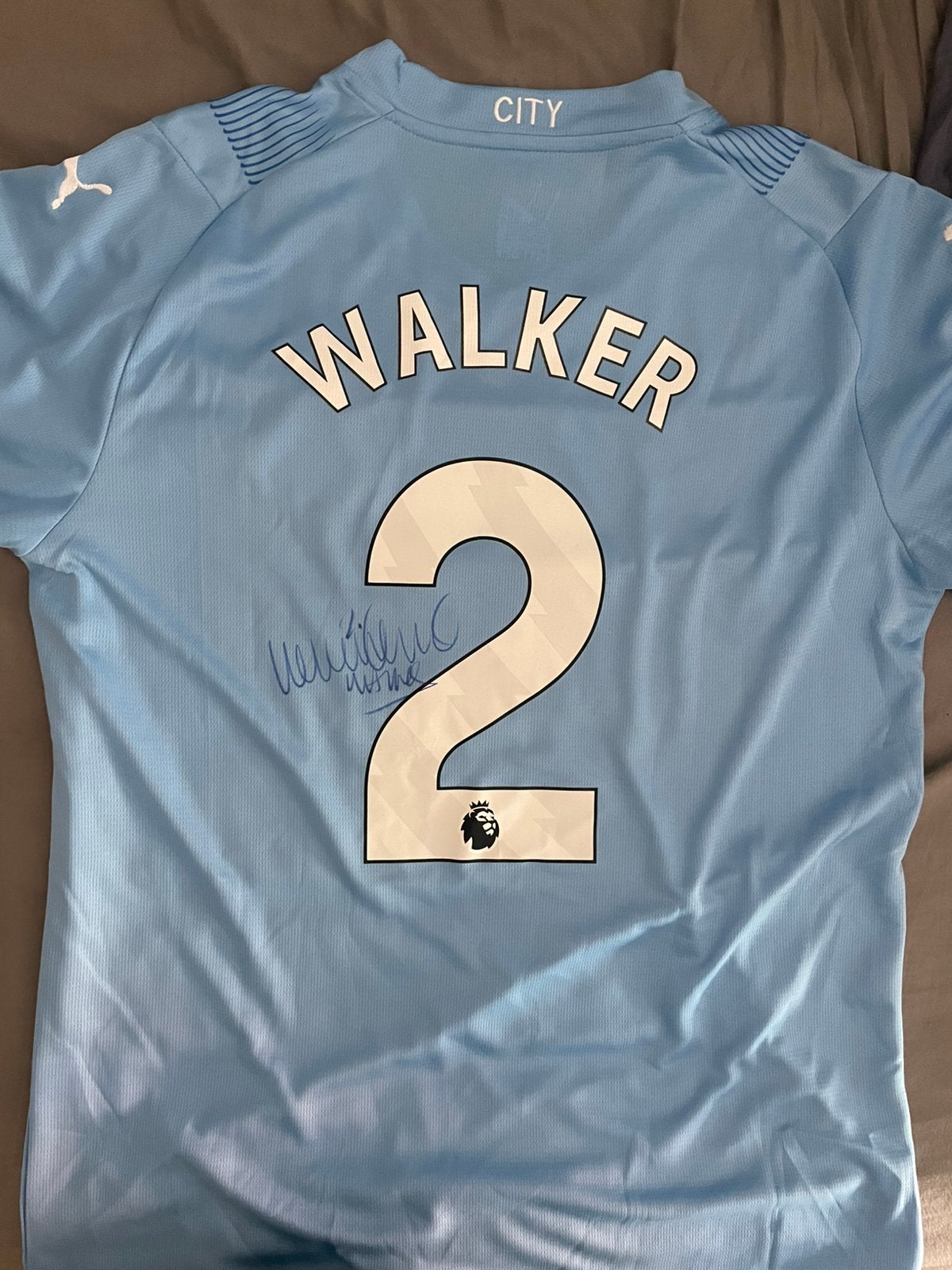 Gesigneerd Man City shirt Walker, Ophalen of Verzenden, Zo goed als nieuw, Buitenlandse clubs, Shirt