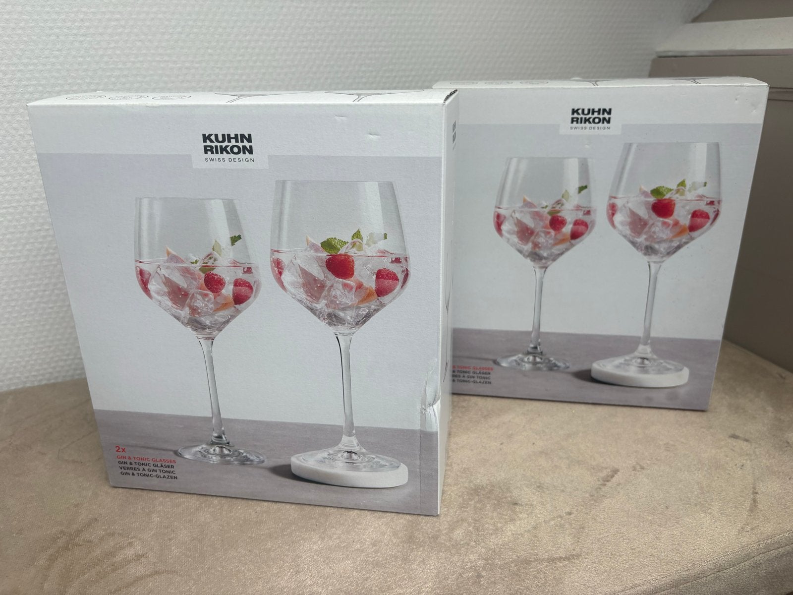 Nieuwe Gin Tonic Glazen - Set van 4 stuks, Ophalen of Verzenden, Nieuw, Glas, Overige merken