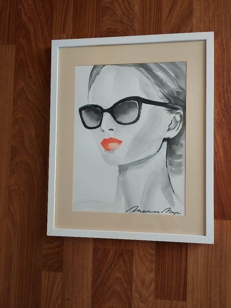 Modern schilderij - Marion Nap gesigneerd, Abstract, Portret of Personen, Ophalen of Verzenden, Gesigneerd