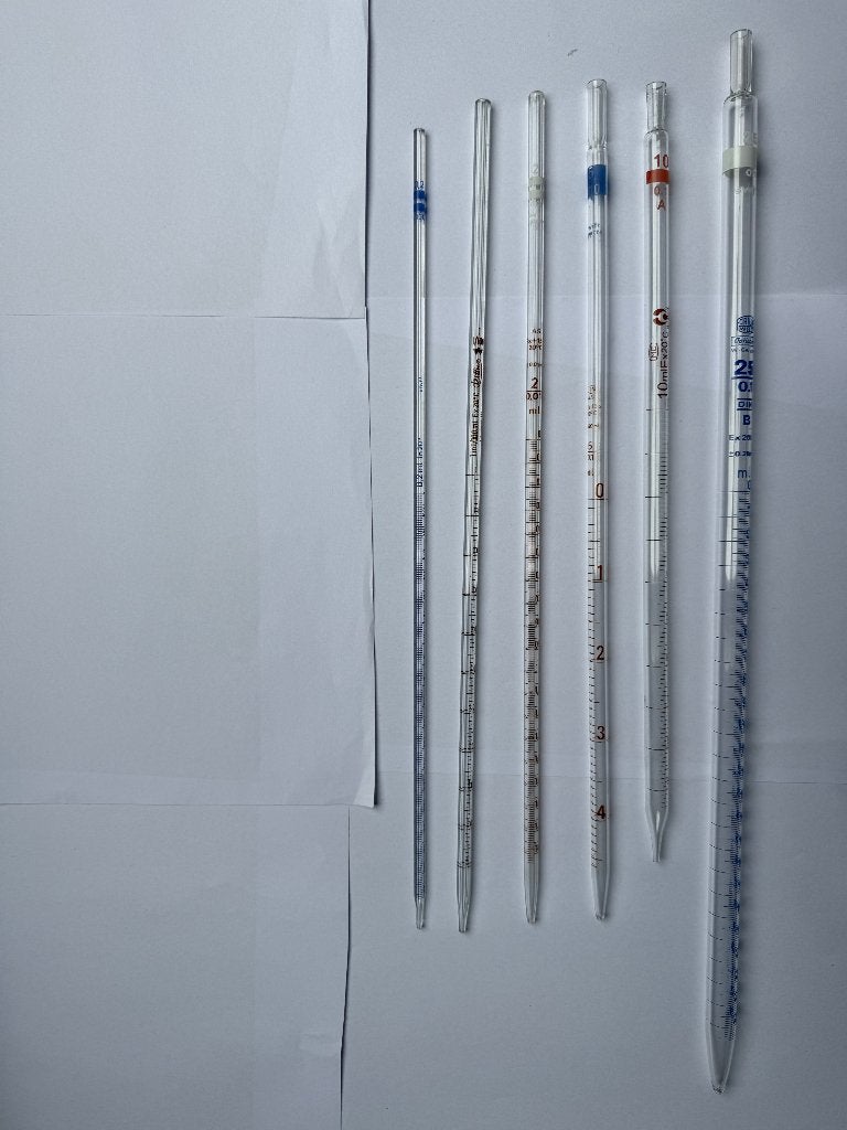Meetpipettenset(6x) gegradueerd(laboratorium), Ophalen of Verzenden, Nieuw, Overige typen