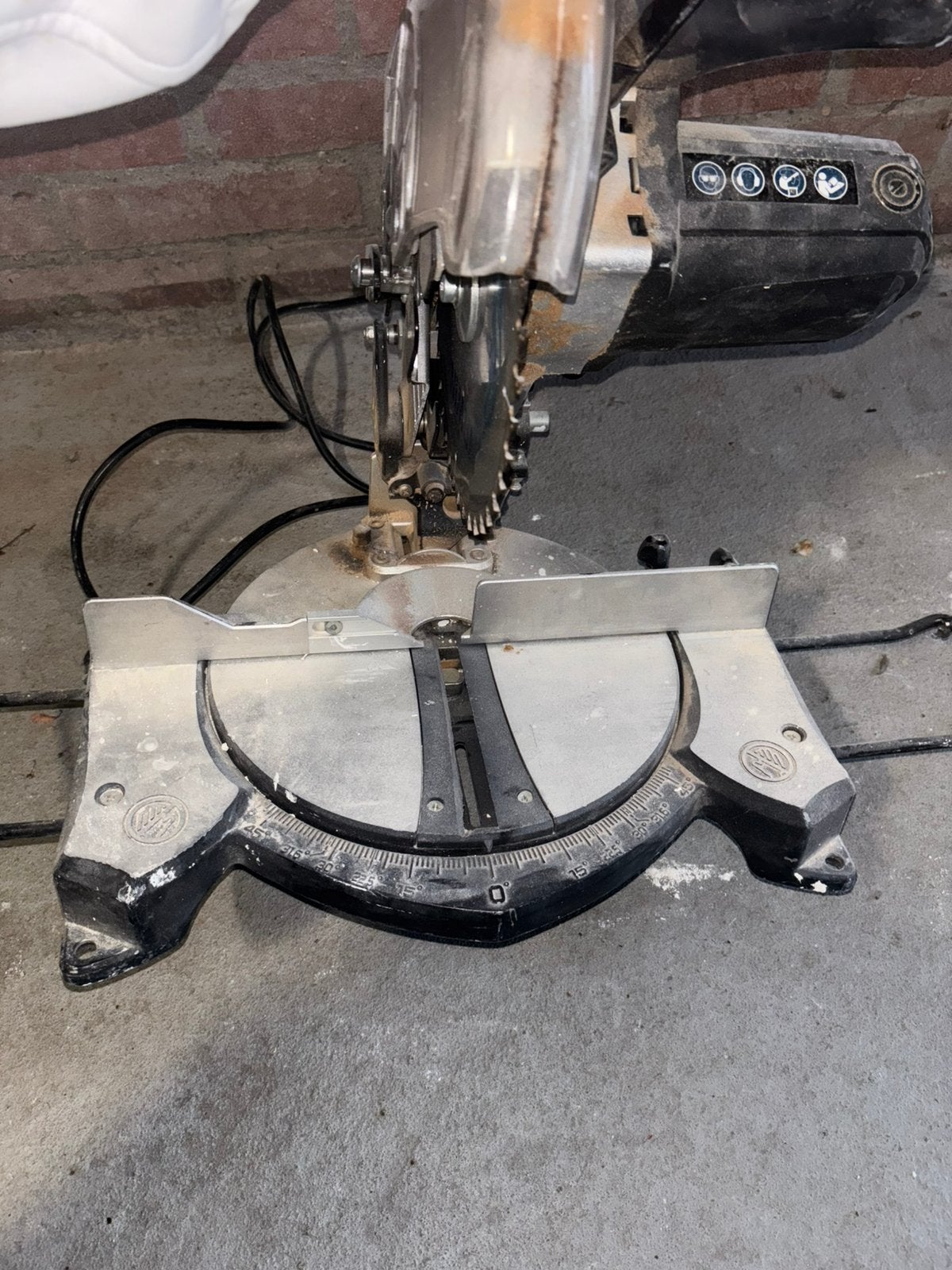 Scheppach zaagmachine met nieuwe zaagblad, Doe-het-zelf en Verbouw, Gebruikt, Ophalen of Verzenden, Afkortzaag, 30 tot 70 mm