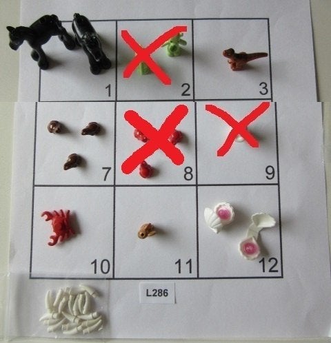 L286 LEGO DIEREN SPINNEN DINO VEULEN KIKERS SCHELP HOORN, Lego, Ophalen of Verzenden, Losse stenen, Lego Nederland B.V.