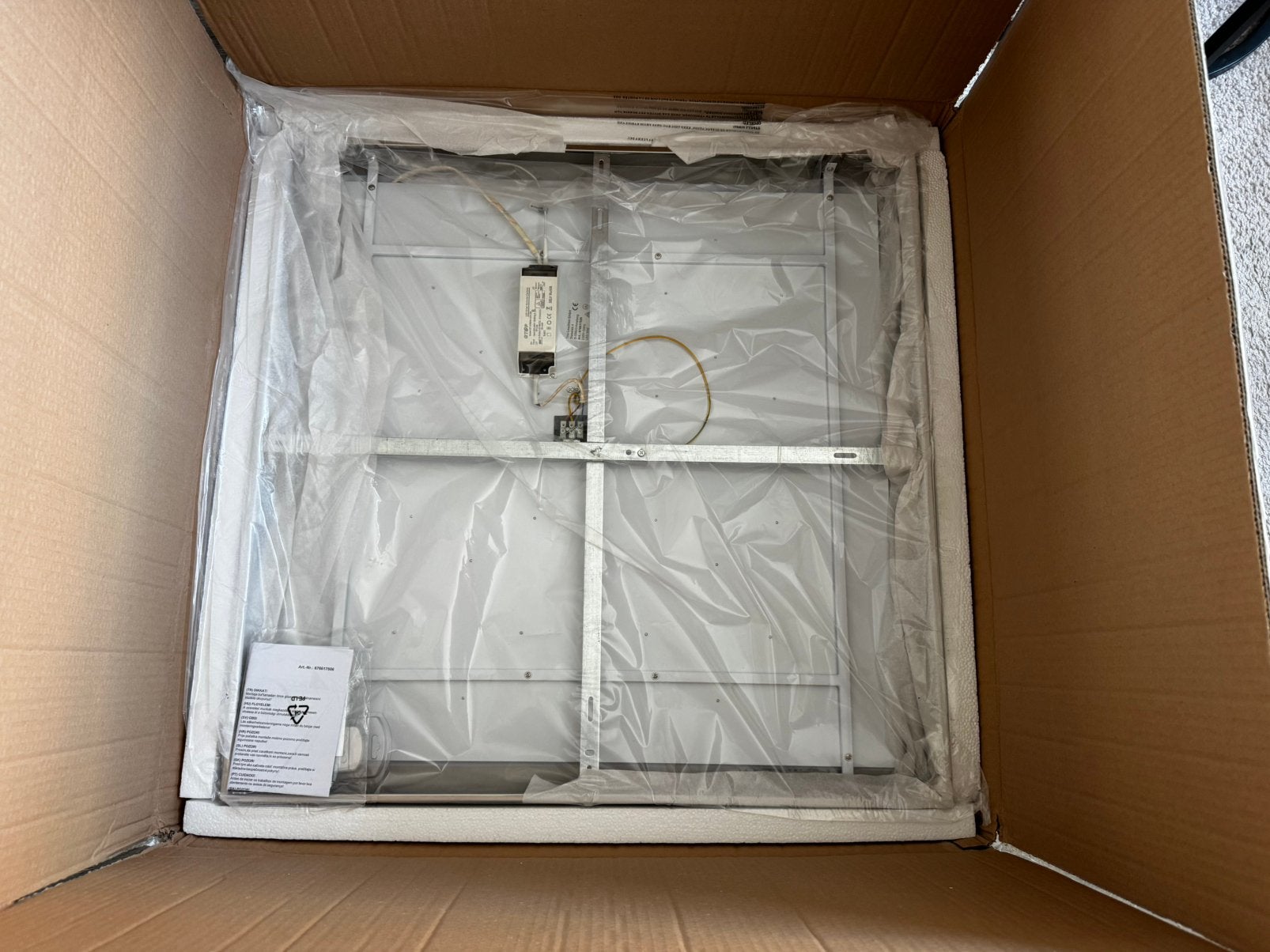 Trio Lighting Titus led  plafondlamp 75x75 cm, Huis en Inrichting, Lampen | Plafondlampen, Ophalen of Verzenden, Zo goed als nieuw