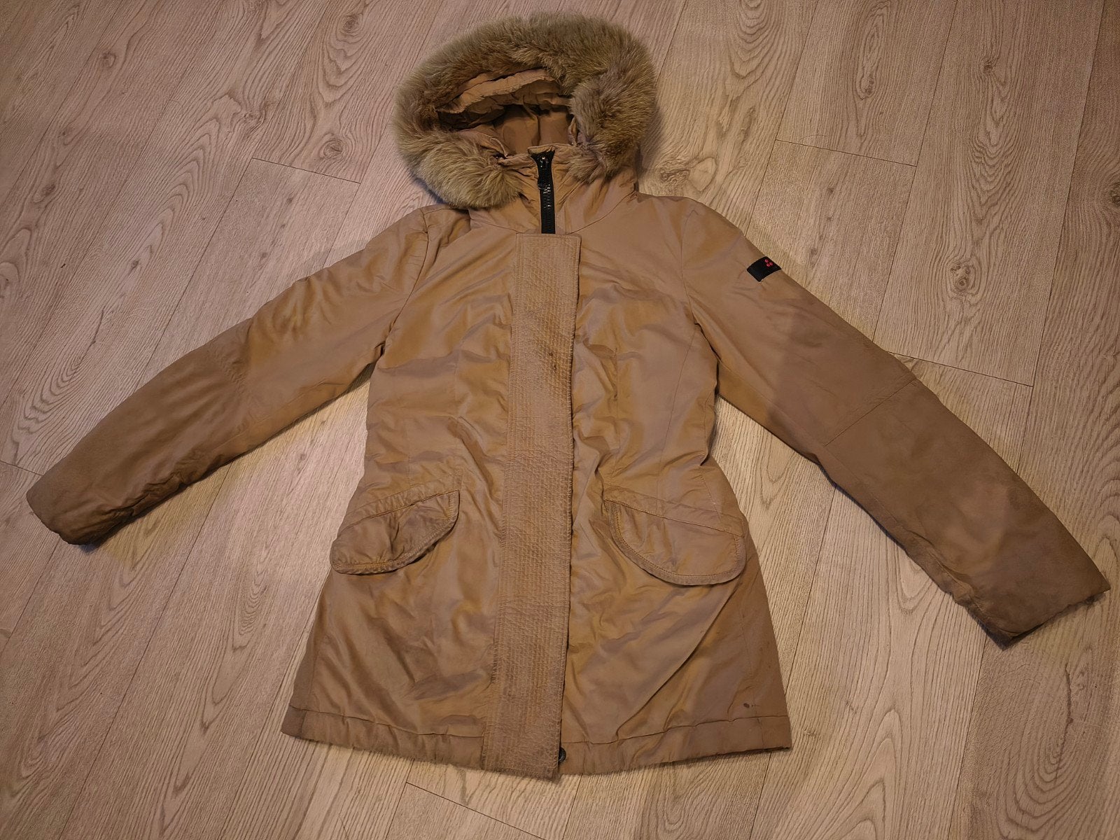 Peuterey winterjas met afneembaar echt bont, Kleding | Dames, Maat 38/40 (M), Bruin, Ophalen of Verzenden, Gedragen