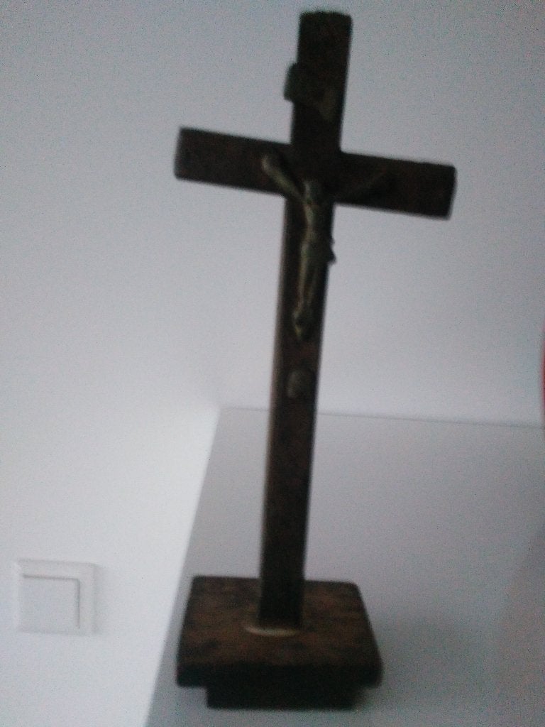 Antiek houten kruisje ca.22x9cm, Ophalen