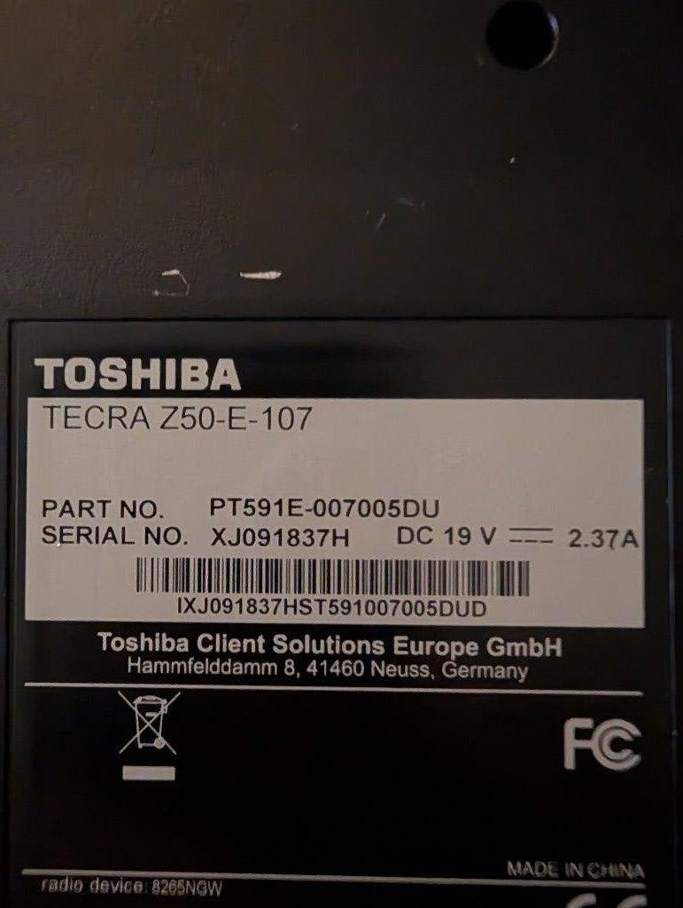 Dynabook Tecra Z50-E-107, Computers en Software, Ophalen, HDD, 8 GB, Intel® Core™ i7 
