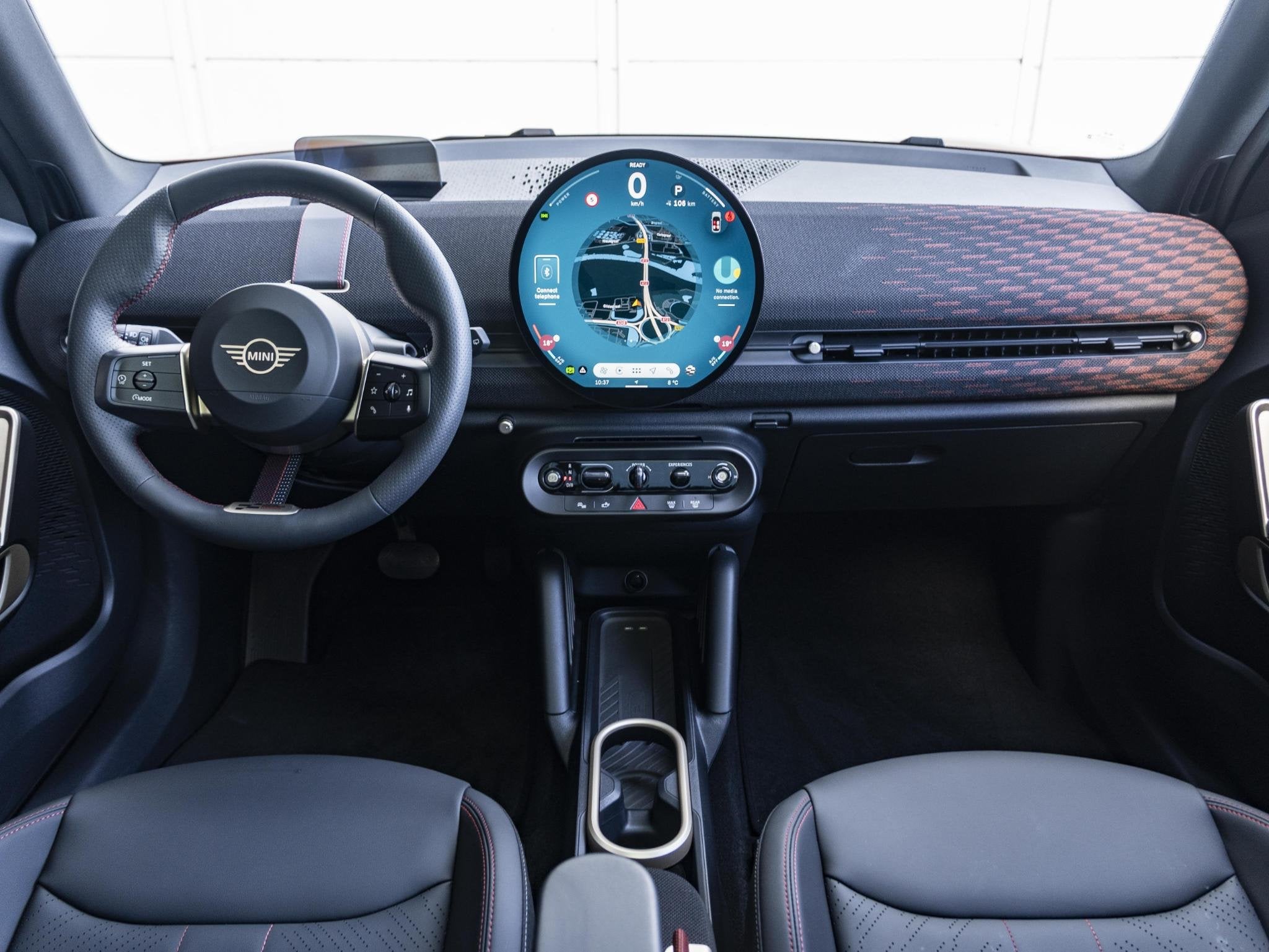 MINI Aceman E John Cooper Works XL-pakket + Trekhaak + Elekt, Gebruikt, Met garantie (alle), Leder en Stof, Origineel Nederlands