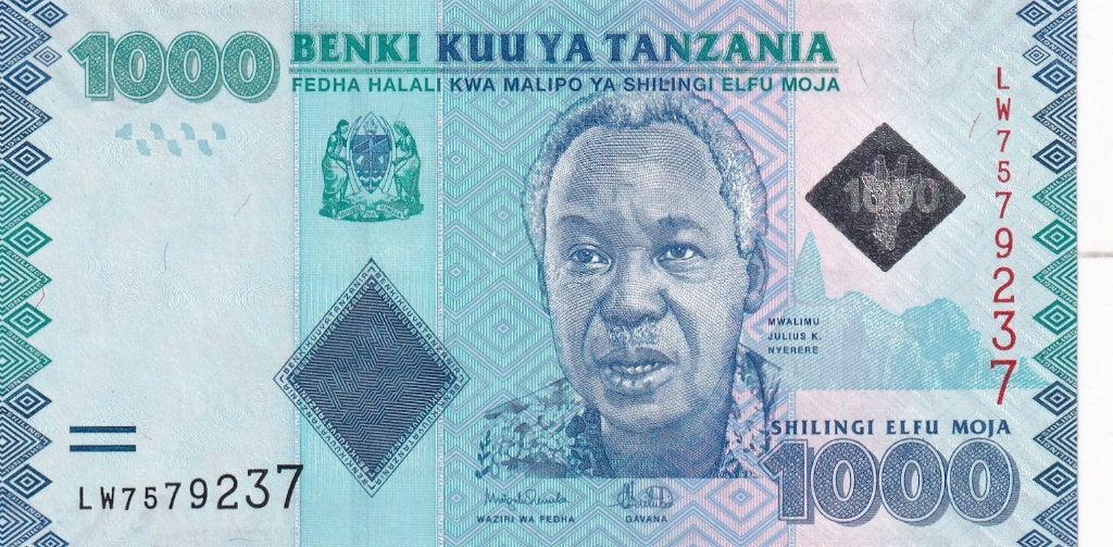 Tanzania 1000 shilingi 2025, Verzenden, Tanzania, Los biljet