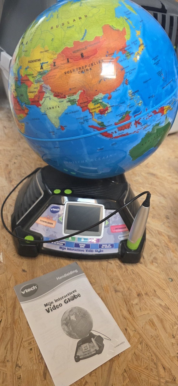 VTech Mijn Interactieve Video Globe met Handleiding, Ophalen of Verzenden, Gebruikt, Taal en Lezen, Met geluid