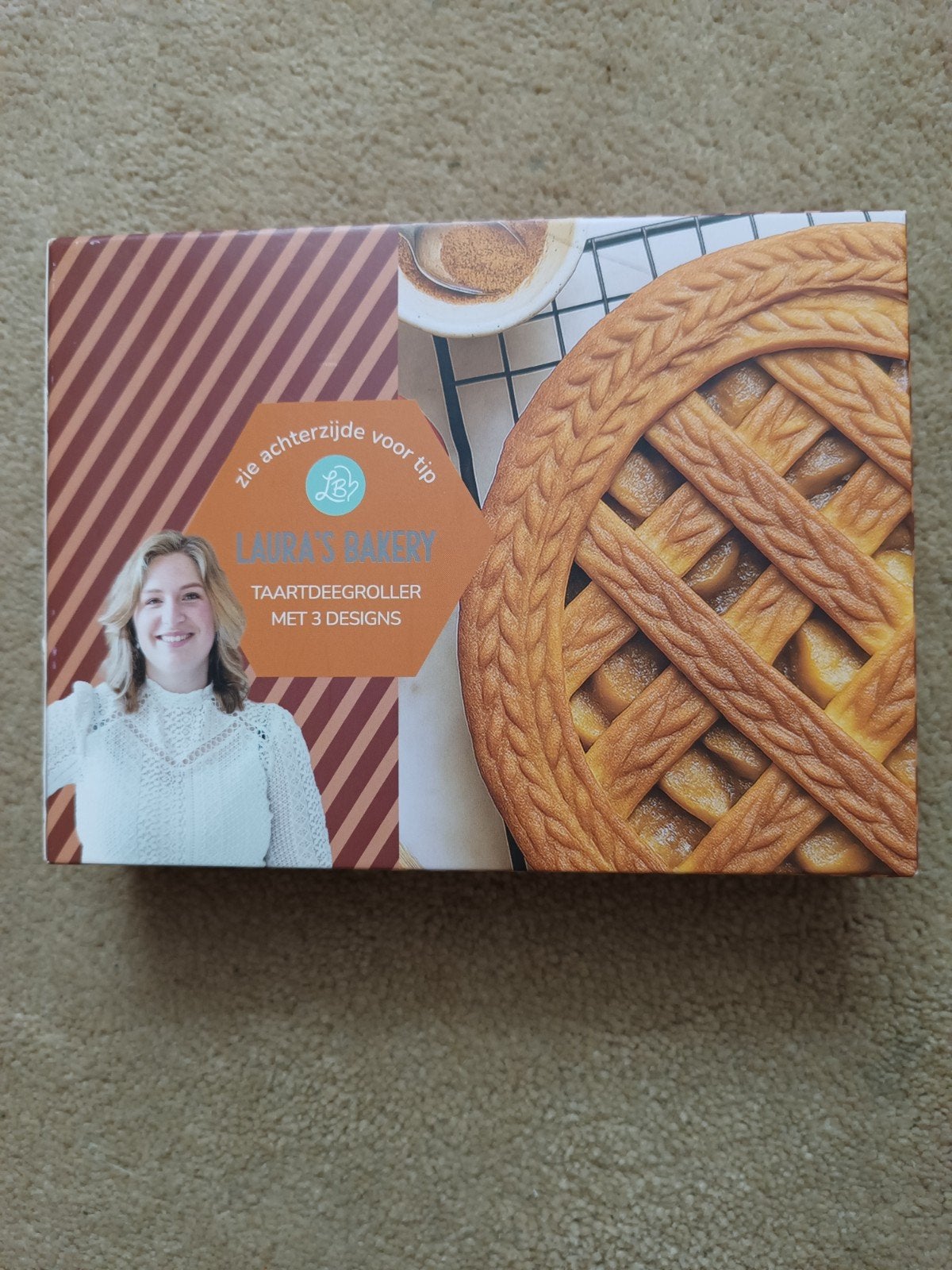 Laura's Bakery Taartdeegroller met 3 designs, Overige typen, Kunststof, Nieuw, Ophalen of Verzenden