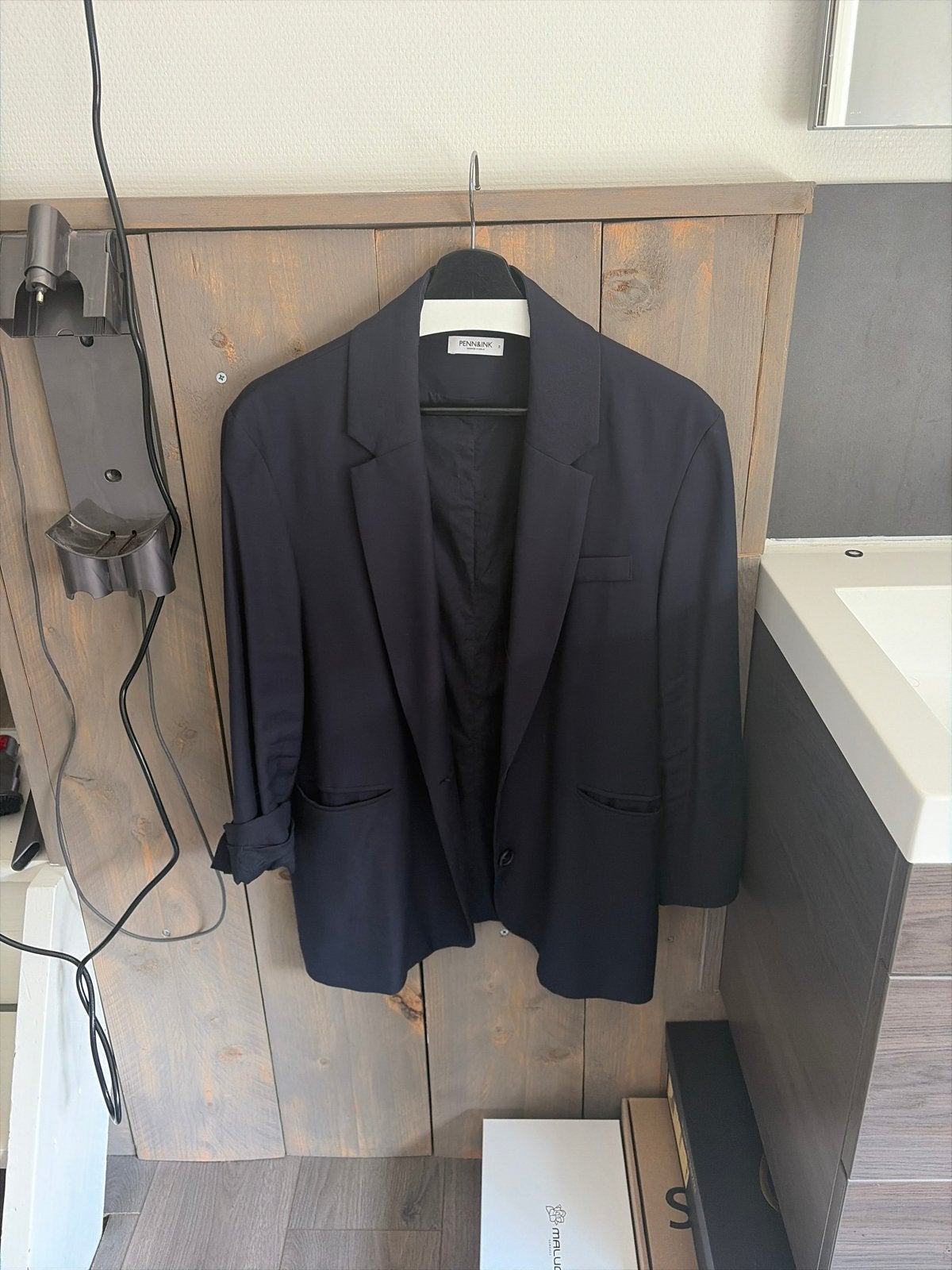 Penn&Ink N.Y. Donkerblauwe Blazer Maat 38, Maat 38/40 (M), Blauw, Ophalen of Verzenden, Zo goed als nieuw