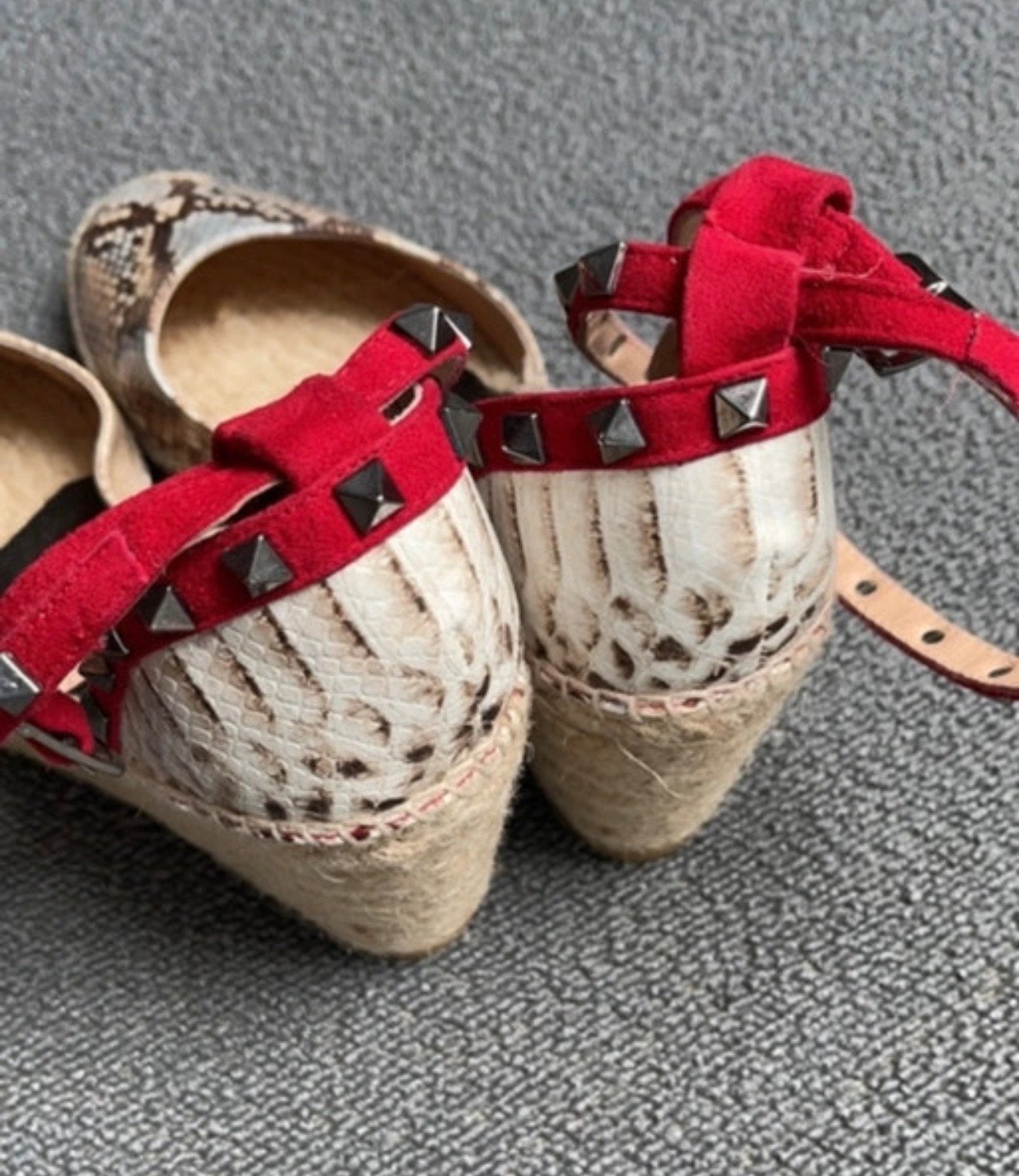 Pimientos Dames Espadrilles met Slangenprint en Studs, Overige kleuren, Nieuw, Ophalen of Verzenden, Espadrilles of Moccasins