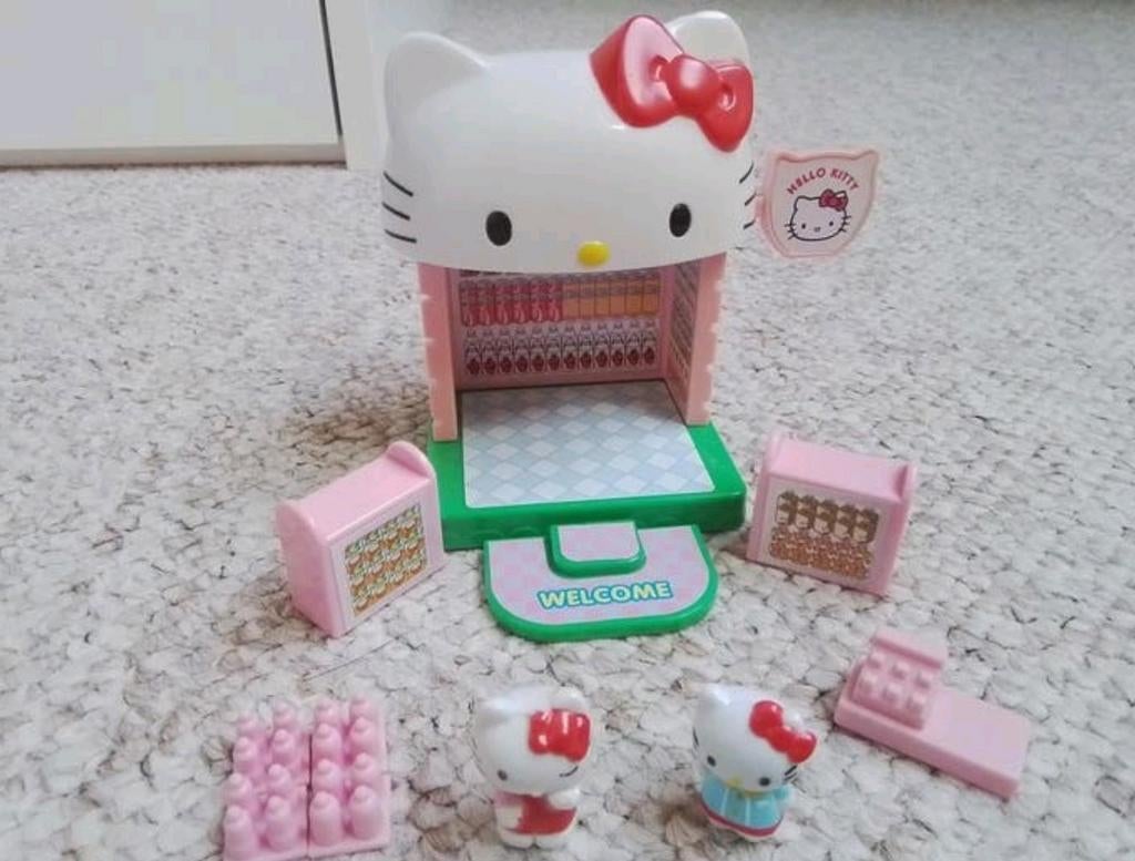 Hello Kitty mini winkeltje poppetjes en figuurtjes, Ophalen, Zo goed als nieuw