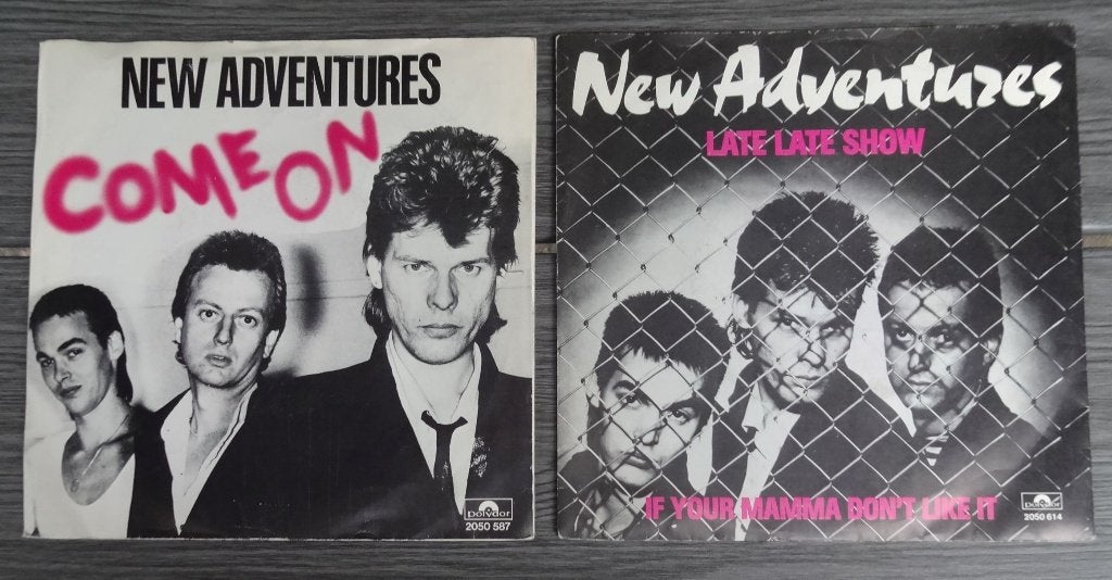 2x Singletjes 45 toeren Nederrock    NEW ADVENTURES, 7 inch, Ophalen of Verzenden, Zo goed als nieuw, Rock en Metal