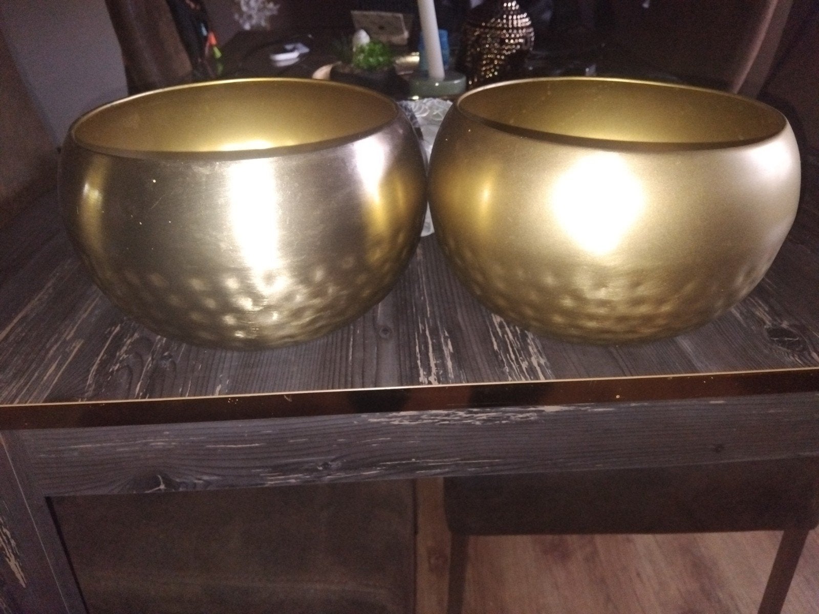 2 gouden bloempotten, Ophalen, Zo goed als nieuw