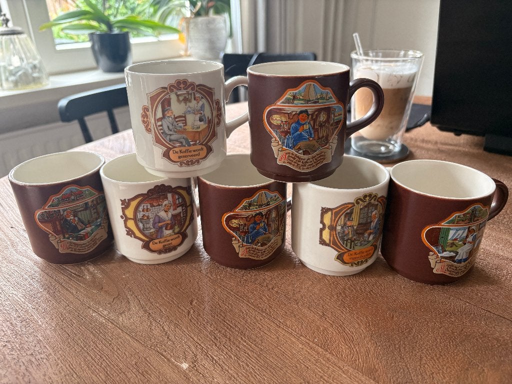 Villeroy & Boch Septfontaines Mokken D.E Set van 7, Ophalen of Verzenden