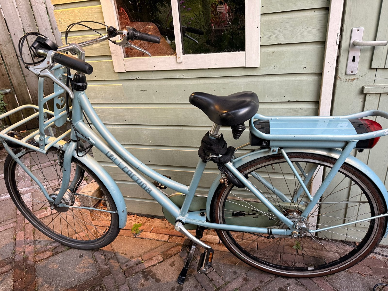 Cortina Ecomo XL elektrische fiets - Groen blauw, Minder dan 30 km per accu, Gebruikt, Ophalen of Verzenden, Cortina