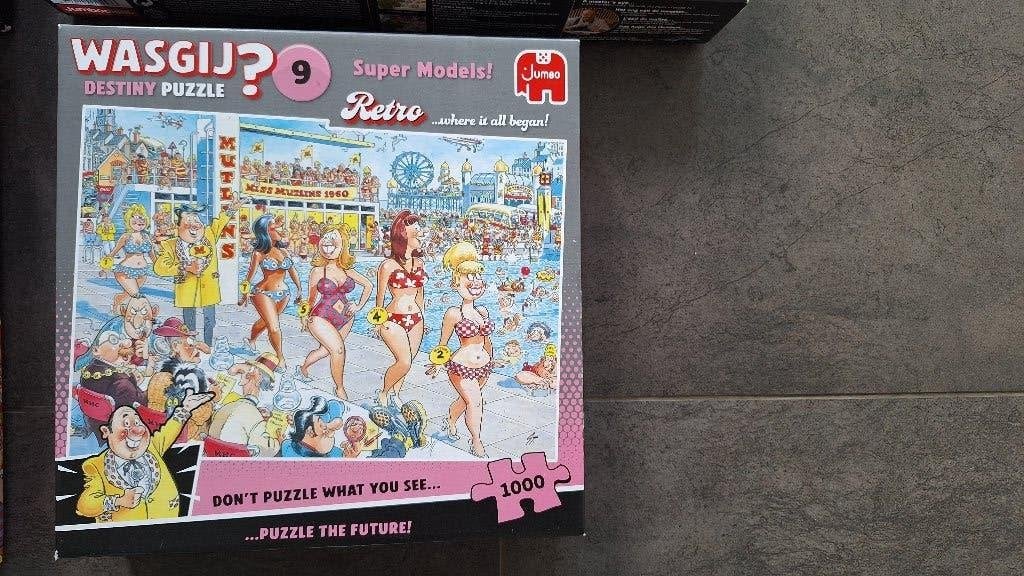 Wasgij puzzel destiny retro 9 1000 stukjes, Ophalen of Verzenden, 500 t/m 1500 stukjes, Gebruikt, Legpuzzel