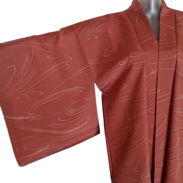 Japanse zijden oud-rose haori matglans zijde vintage kimono, Verzenden, Dames