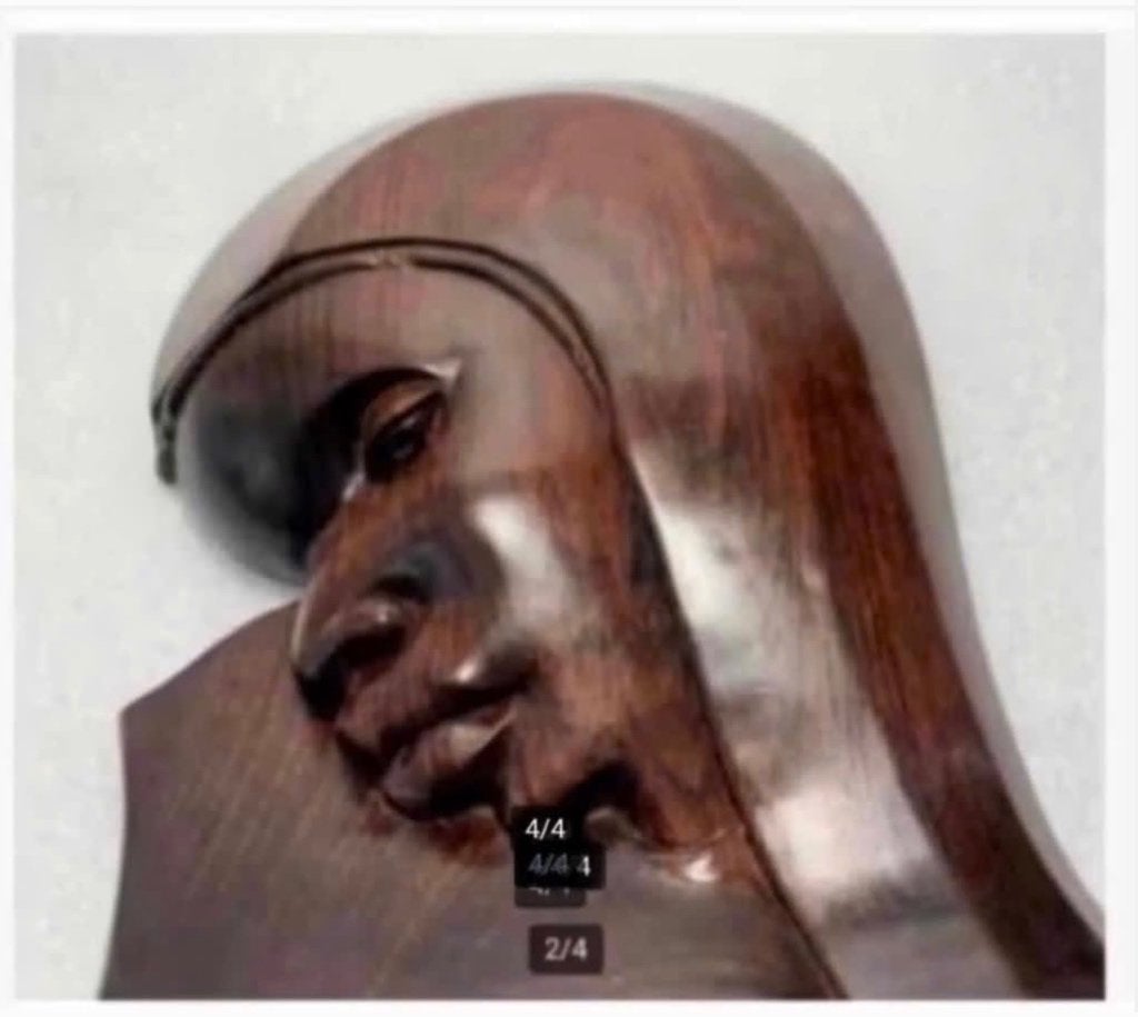 Zwaar houten beeld Vrouw hoofd gezicht Tanzania, Antiek en Kunst, Kunst | Beelden en Houtsnijwerken, Ophalen of Verzenden