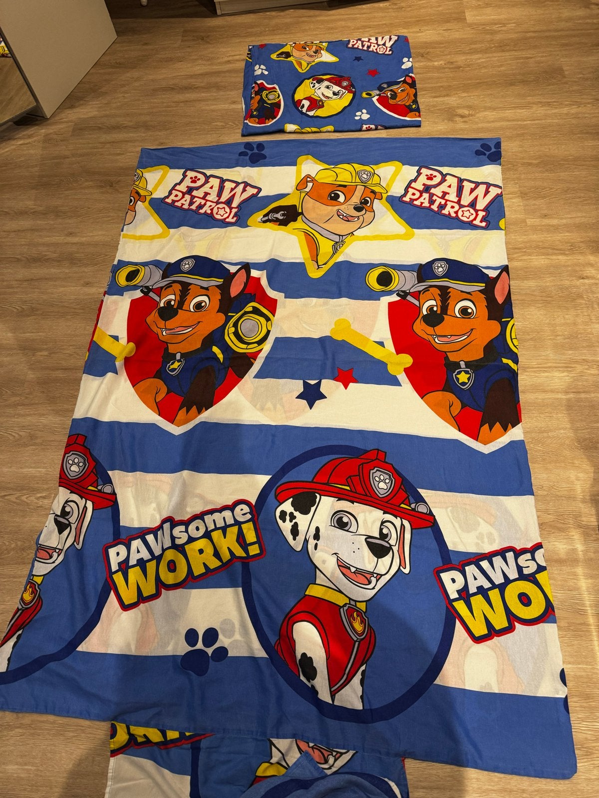 Paw Patrol dekbedovertrek 140x200 - Zo goed als nieuw, Blauw, Ophalen of Verzenden, Zo goed als nieuw, Jongetje