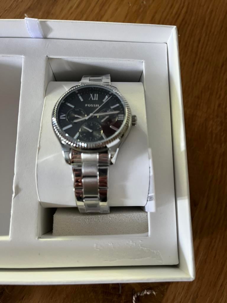 Unisex Fossil horloge, Ophalen of Verzenden, Zo goed als nieuw, Staal, Overige merken