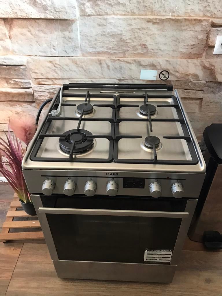 AEG Oven met gas fornuis, Ophalen of Verzenden, Zo goed als nieuw