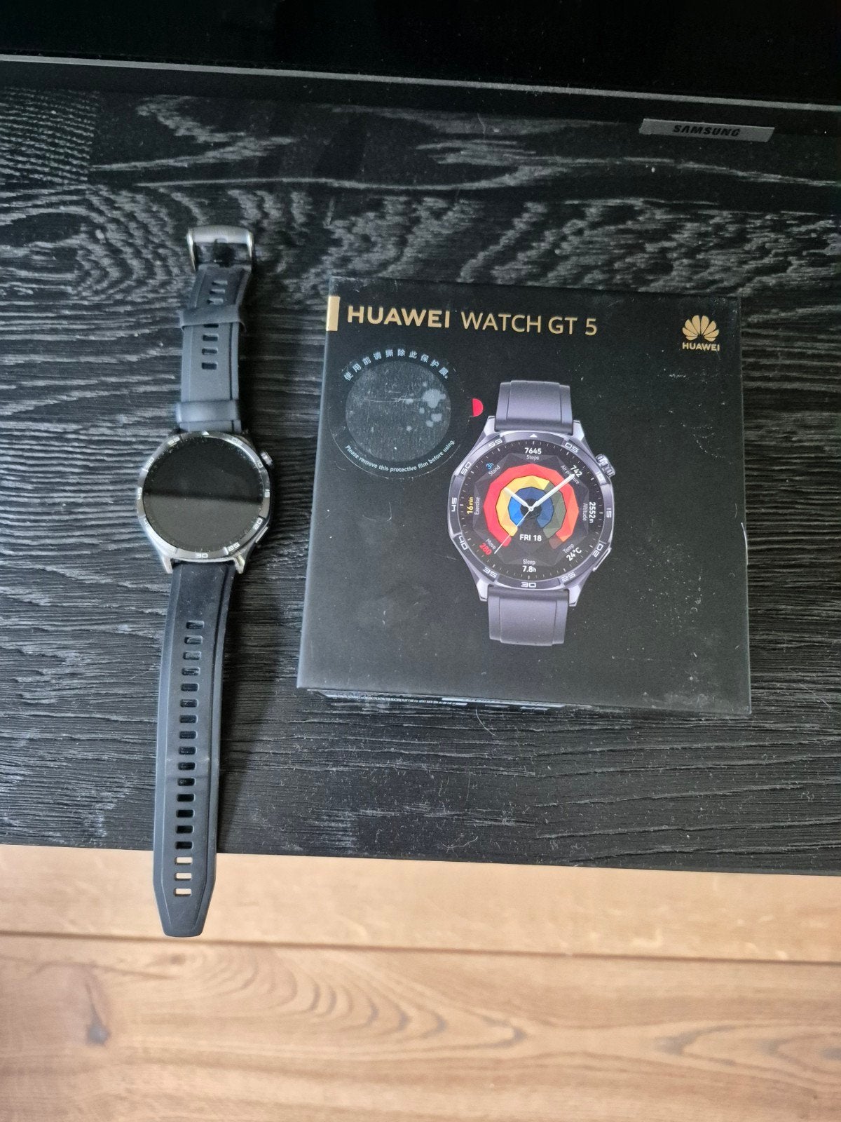 Huawei Watch GT 5 - Zo goed als nieuw, Zwart, Ophalen of Verzenden, Zo goed als nieuw, Waterdicht
