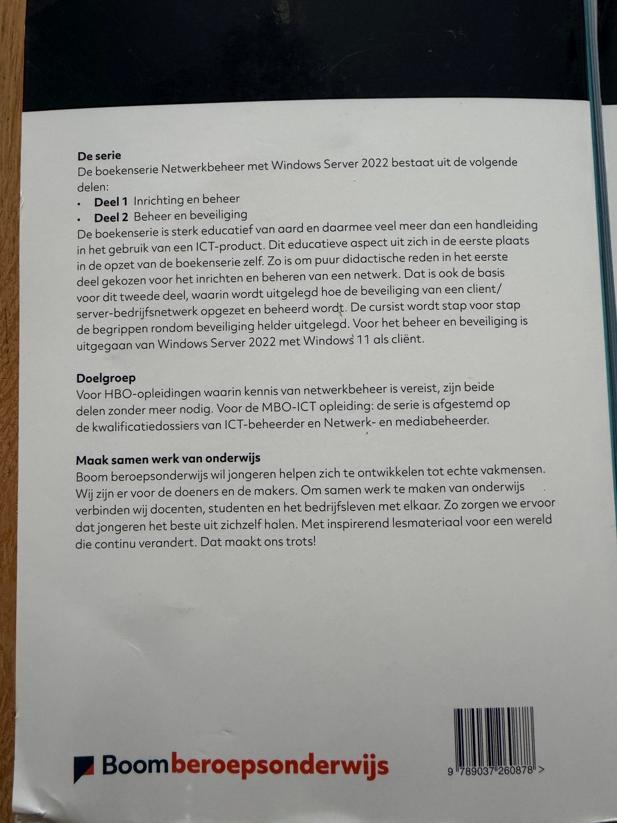 Netwerkbeheer met Windows Server 2022 - Deel 1 & 2, Boeken, Ophalen of Verzenden, Beta, Zo goed als nieuw, MBO