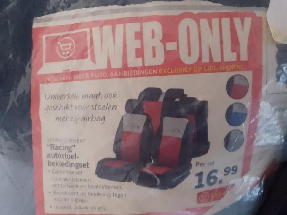 Universele Auto Stoelhoezen Set - grijs/Zwart, Ophalen of Verzenden