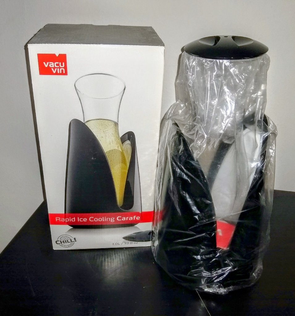 Nieuw! Vacu Vin Wijnkoeler met Glazen Karaf, Huis en Inrichting, Ophalen, Nieuw, Glas, Minder dan 5 flessen